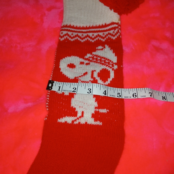 VTG 1958 Hallmark Snoopy Holiday Stocking Knit W/PomPom AMAZING CONDITION - Picture 7 of 12